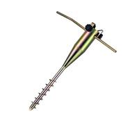 Anclajes resistentes para sombrilla de playa de 55,9 cm, base de metal atornillada para un soporte estable, ideal para condiciones de viento, perfecto para patio de playa y uso al aire libre.