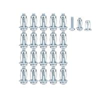 Anclajes y tornillos for puertas huecas for 100 piezas Tuercas jack M6 con tornillo Tapones de expansión metal en forma pétalo for paredes