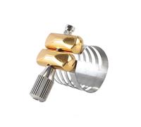 ANCLLO 1 Abrazadera para saxofón Tenor, Metal, Oro y Plata, Accesorios para saxofón (Tono Alto)
