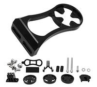 ANCLLO 1 Juego Soporte De Extensión De Bicicleta De Carretera Delantera Soporte De Luz De Montaje De Computadora, Soporte De Bicicleta Multifunción para Garmin Edge/Bryton Rider/Cateye/Gopro-Black