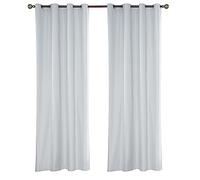 ANCLLO 1 panel de cortinas blancas para exteriores, impermeables, extra anchas, 137 x 213 cm, cortinas opacas para exteriores, porche, pérgola, cenador, piscina