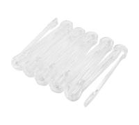 ANCLLO 10 Piezas Mini Pinzas de Buffet de Plástico, Juego de Pinzas de Buffet Pequeñas Pinzas de Cocina Transparentes para Postres de Aperitivos de Fiesta de Buffet (6,3 Pulgadas)