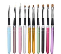 ANCLLO 10 pinceles de uñas para arte de uñas, juego de pinceles de pintura