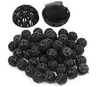 ANCLLO 100 piezas de filtro bioporoso bioquímico de bolas, material de filtro de agua con algodón para pecera, estanque acuario, fuente de cascada (26 mm)
