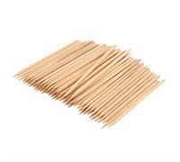 ANCLLO 100pcs Palillos de madera de doble cara multi funcional cutícula empujador removedor manicura pedicura herramienta para manicura pedicura