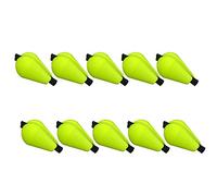 ANCLLO 10pcs Flotador Espuma Gota Agua Golpe Indicadores Fly Pesca Accesorio, Amarillo Fluorescente