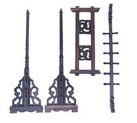ANCLLO 12 Pines caligrafía Sumi Dibujo Cepillo Pluma Colgador Estante - Soporte de Cepillo wengué de 12 Pines para tallar Madera caligrafía sumi, Soporte para caligrafía, Soporte para Cepillo Chin