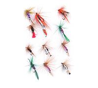 ANCLLO 12pcs Moscas de pesca con mosca Kit Trucha Bass Flotante Pesca Señuelo Estilo A