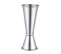 ANCLLO 1oz / 2oz Jiggers de doble extremo, herramientas de barra de cóctel de acero inoxidable para barman, herramientas de barra de cóctel doble para bar, bar en casa, fiesta, vino, bebida, plata