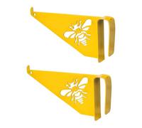 ANCLLO 2 Piezas Soporte de Inspección de Colmena Marco de Colmena de Acero Inoxidable Soporte de Inspección de Colmena de Perca Soporte (Amarillo)