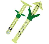 ANCLLO 2 uds., Calibre deslizante en forma de T, herramienta de regla de medición de costura, calibre de triángulos, práctico medidor de dobladillo, espaciador de ojales y brújula circular