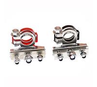 ANCLLO 2 uds DC 12V Conector de Terminal de batería de Coche de Cobre batería Abrazaderas de batería de liberación rápida aptas para la mayoría de los vehículos