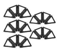 ANCLLO 20 Piezas Pies para Macetas para Exteriores Pies para Plantas Soporte para Flores Soporte Triangular En Maceta(Negro)