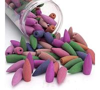 ANCLLO 200 conos de incienso de reflujo, incluyendo 10 rosas de lavanda mezcladas de sándalo, té verde, aromas naturales para el hogar, oficina, cocina, dormitorio, sala de yoga