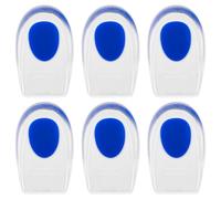 ANCLLO 3 Pares de Plantillas de Espolón de Talón Copas de Gel Taloneras de Silicona para Zapatos Plantillas de Gel Ortopédicas para Aliviar el Dolor de Aquiles por Fascitis Plantar