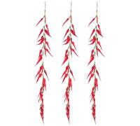 ANCLLO 3 Piezas de Cuerda de Pimienta Artificial para Colgar, simulación Realista de Chile Picante, Guirnalda de Frutas y Verduras para decoración de Pared de Fiesta en la Granja, Cocina, hogar