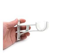 ANCLLO 3 soportes para barra de cortina de un solo agujero, adecuado para dormitorio, sala de estar, comedor, oficina o cocina (blanco)