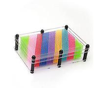 ANCLLO 3D Pin Art Escultura Pin Impresión Molde Manual Novedad Regalos (Vistoso)