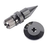 ANCLLO 4 piezas cromo plateado Almohadilla de altavoz Juego de picos de altavoz Soporte de aislamiento de pies Soporte de base de alta fidelidad a prueba de golpes