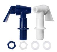 ANCLLO 4 Piezas de Reemplazo de Grifo Dispensador de Agua Universal, Grifos Dispensadores de Plástico Tipo Empuje para Agua Fría Caliente, Cerveza, Vino, Jugo, Botella, Cubo, Azul y Blanco