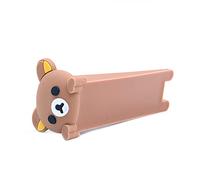 ANCLLO 4 topes de puerta para puerta de oso lindo tope de puerta de silicona, para el hogar y la oficina, oso marrón