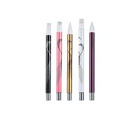 ANCLLO 5 piezas de silicona Nail Art Escultura pluma Nail Art Design Dotting pintura dibujo polaco cepillo pluma punteando herramientas conjunto para uñas arte