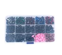 ANCLLO 560 piezas de ojos de seguridad y narices de seguridad con arandelas, varios tamaños de colores de plástico de seguridad para muñecas, animales de peluche y ositos de peluche