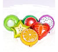ANCLLO 6 globos de frutas tropicales, suministros de fiesta de 18 pulgadas, globos grandes de aluminio de aluminio para fiesta de cumpleaños, ducha, verano, vacaciones, suministros de decoración