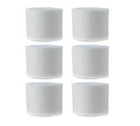 ANCLLO 6 rollos de papel crepé de 4,5 cm x 25 m, serpentinas para colgar decoraciones para fiestas de cumpleaños, bodas y festivales (Blanco)