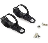 ANCLLO Abrazadera de soporte de señal de giro para motocicleta, color negro, indicador de luz para motocicleta, soporte de abrazadera de horquilla de 30-43 mm