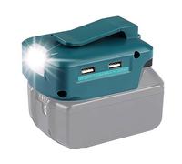 ANCLLO Adaptador de batería batería de 14,4 V a 20 V con convertidor de Adaptador de Cargador de teléfono USB, Linterna de Trabajo LED de 3W