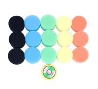 ANCLLO Almohadilla de pulido plana, 16 piezas de esponja de 5 cm para lijadora de aire y pulidor de coche con hilo -M6X1