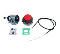 ANCLLO Carburador de carreras 2 tiempos 49 cc 50 cc 60 cc 80 cc con filtro de aire para motor de 2 tiempos bicicleta motorizada rojo