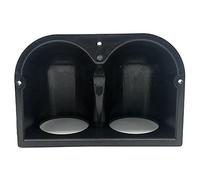 ANCLLO Consola universal de doble calibre, color negro, se adapta a cualquier marca/modelo, plástico ABS, soportes (2) 2-1/16 pulgadas (52 mm) calibre al salpicadero del vehículo