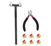 ANCLLO Cuerda De Arco Puntos De Cuerda Alicates Cuerdas Juego De Golpes Regla Cuadrada De Arco En Forma De T Kit De Torneado De Arco Recurvo Juego De Cuerdas De Alicates Juego De Cuerdas-Negro