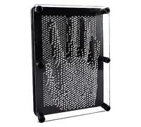 ANCLLO escultura clásica del escritorio de la impresión del Pin del tablero del arte del metal 3D - Clone Pin Art Toy Molde de Mano Handprint Needle Toy Gift Home Office Desktop Decoration Ornament