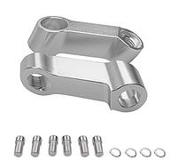 ANCLLO Espejos retrovisores de Motocicleta Extensión Elevador Adaptador de extensión de 10 mm u 8 mm para CB400 VTEC CB1300 CB1100 CB500F CB600F - Plata