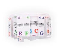 ANCLLO Etiquetas de Notas de Teclado de Piano extraíbles Etiqueta de Letras de Notas Musicales de Teclas de Piano sin Pegatinas para tamaño Completo de 61 Teclas Viene con Caja