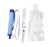ANCLLO Filtro de Agua de Emergencia para Acampar al Aire Libre con Sistema de filtración Multicapa - Portátil, configuración Completa,Vida de filtración de 1500L