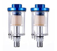 ANCLLO Filtro de Aire 2 unids 1/4 Pulgada Fhilo pistola de pulverización regulador, iltro separador de aceite de agua 6 mm BSP Filtro de línea de aire filtro aire compresor Separador de humedad
