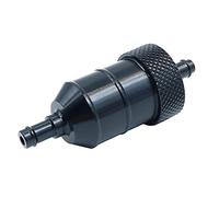 ANCLLO Filtro de combustible de calle Filtro de combustible de calle de aluminio negro de 3 pulgadas de longitud - 1/4 "6.5mm combustible lavable en línea de la motocicleta Pit Dirt Bike Gasolina