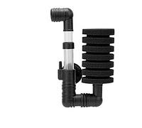 ANCLLO Filtro de esponja de bomba de aire, esponja bioquímica para acuario, tanque de peces de hasta 60 L, filtro de acuario, color negro