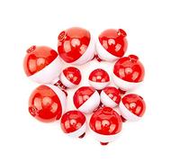 ANCLLO Flotador de pesca de 12 piezas flotador de pesca con botón de presión flotador rojo y blanco aparejos de pesca