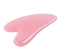 ANCLLO Gua Sha Herramienta de Masaje para raspar la Piel Facial y Corporal Masaje Hecho de Piedra de Cuarzo Rosa para acupresión Scrapper Gua Sha Herramientas faciales
