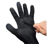 ANCLLO Guantes de alambre de metal resistentes a cortes de nivel 5, duraderos, inoxidables, fiables, para cocina, carpintería, jardinería