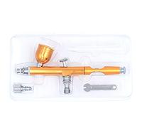 ANCLLO Herramienta de aerógrafo de doble acción gravitatoria 0,3 mm boquilla pistola de pulverización para decoración de pasteles y manicura cepillos con llave de paja