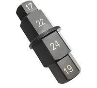 ANCLLO - Herramienta de eje hexagonal para rueda de eje delantero de moto. Herramienta de eje Allen hexagonal. Herramienta de adaptador de enchufe de 3/8 pulgadas, 17 mm, 19 mm, 22 mm, 24 mm