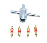 ANCLLO Herramienta de válvula de 4 vías con 4 núcleos de válvula para todos los vehículos y unidades de aire acondicionado