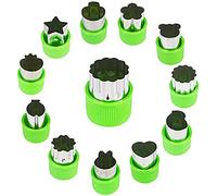 ANCLLO Juego de 12 Cortadores de Galletas Acero Inoxidable Cortadores de Vegetales et Fruta para verduras y frutas, moldes de moldes para decoración de alimentos
