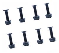 ANCLLO Juego de 16 tornillos para monopatín de 27 mm, juego de accesorios para monopatín, puente de patín, tuercas para camión, tuercas de repuesto, color negro